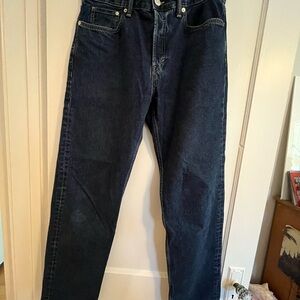 H&M Men's 33x32 Dark Blue Straight Jeans
